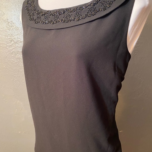 Vintage APPRAISAL Black Beaded Top - Picture 6 of 16